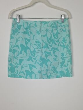 Josephine Chaus Aqua Floral Mini Skort